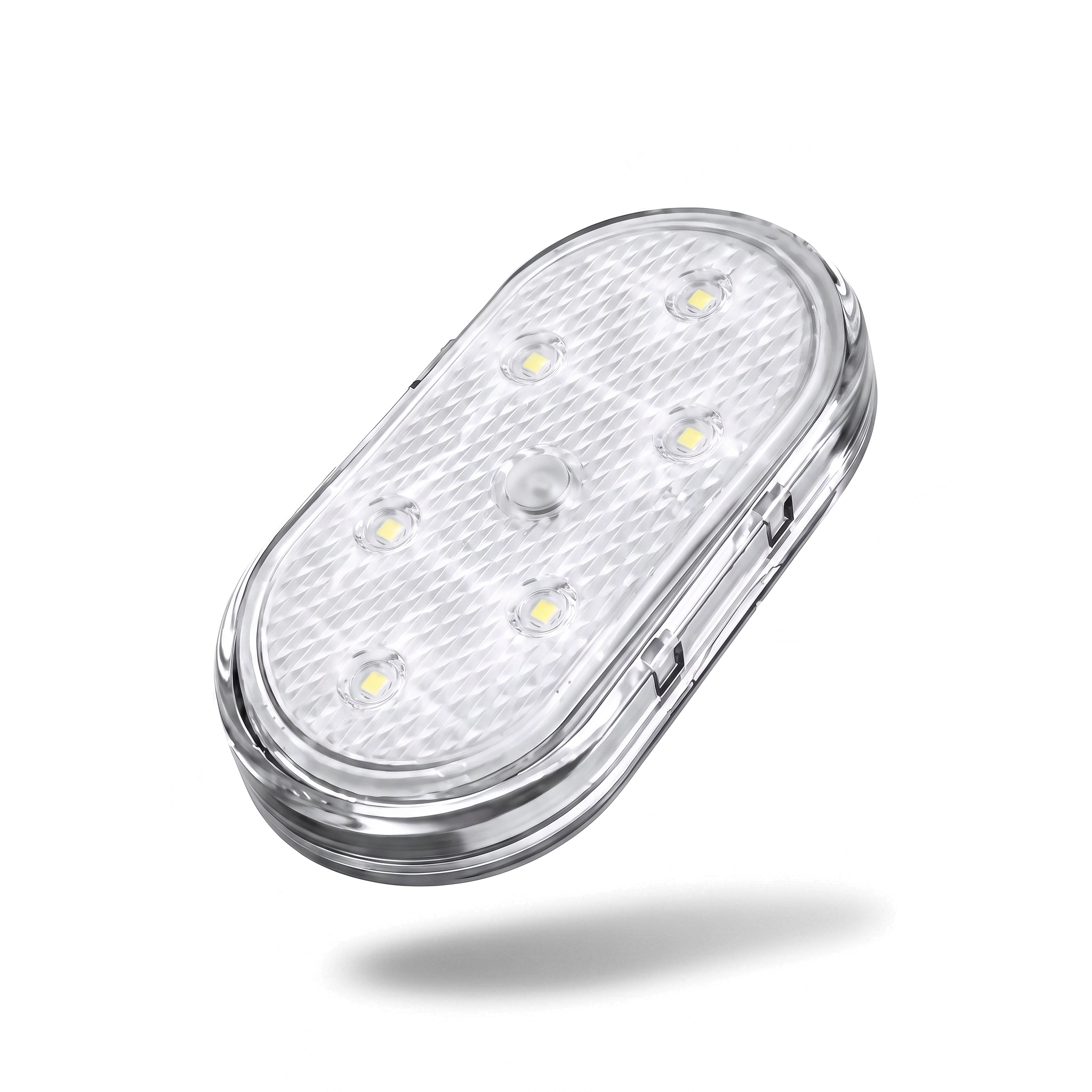 Stealthglow wireless LED car interior light, single unit with six LEDs and a central touch sensor