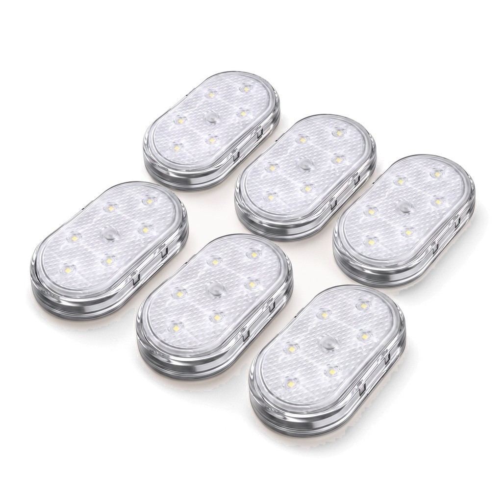 Full Interior kit, six Stealthglow wireless LED car interior lights