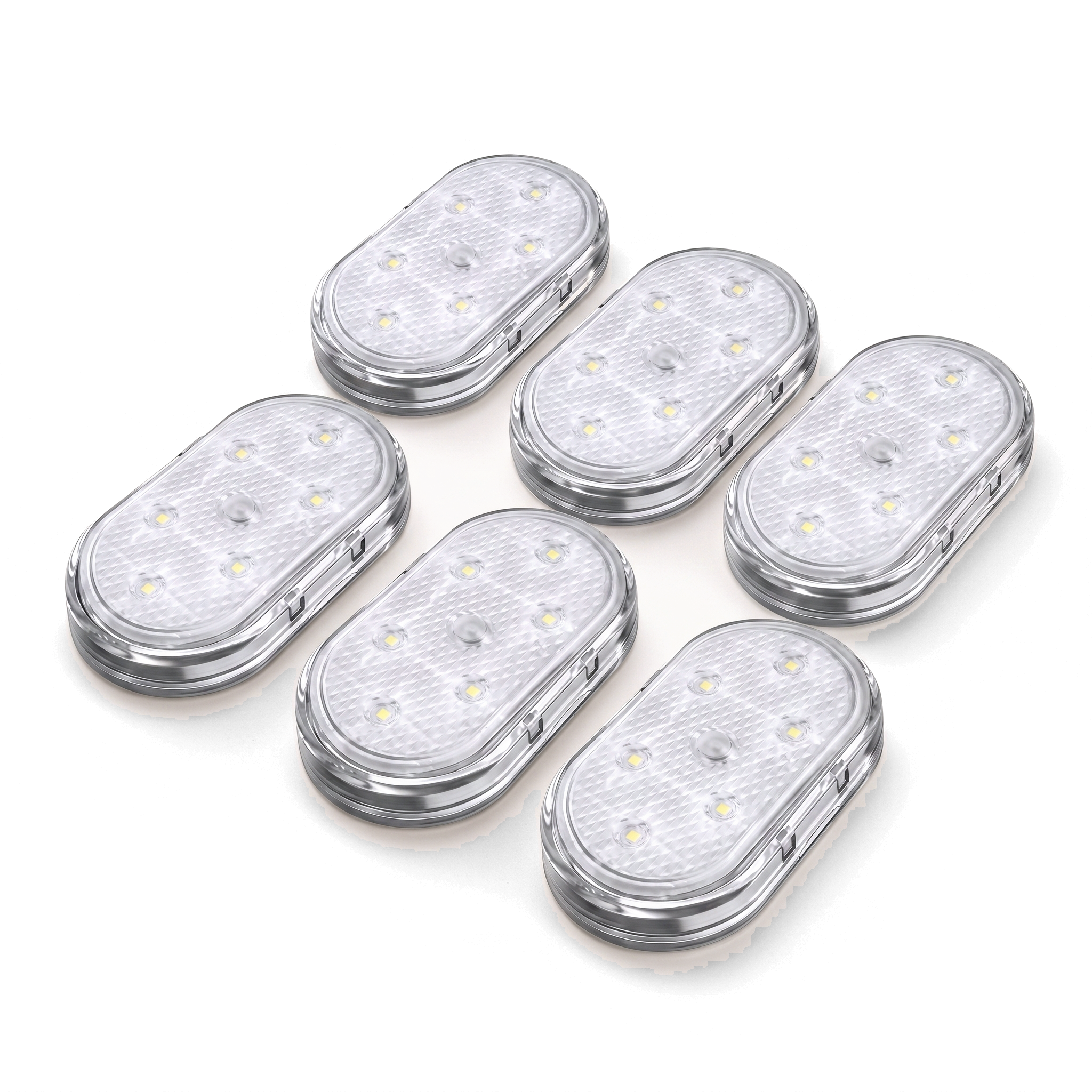 Full Interior kit, six Stealthglow wireless LED car interior lights